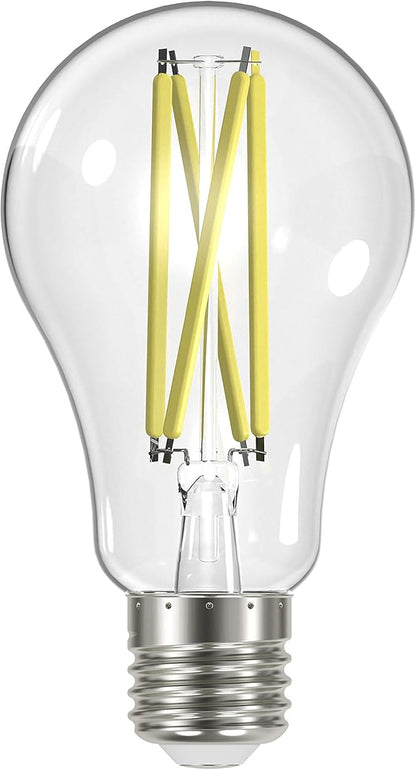 Satco S12430, Clear, Medium Base, 3000K, 90 CRI, 120 Volt, 12.5 Watt LED A19 Bulb