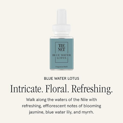Pura & The Met Home Scent Refill - Smart Home Air Diffuser Fragrance - Up to 120-Hours of Luxury Fragrance - Household Essential - Clean & Safe Diffuser - Single Refill, Blue Water Lotus