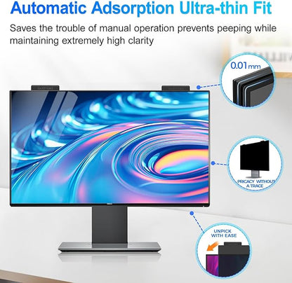 Magnetic 23.8 Inch Privacy Screen for Computer Monitor 16:9 Aspect Ratio, Hanging Removable Anti-Blue/Glare Protector Film, Anti Spy Desktop Security Private Filter 23.8in