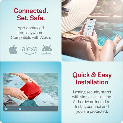 BCONE® Pool Alarm by Lifebuoy® | ASTM F2208 Certified | Floating Safety Device with App Alerts + Alexa Voice Control | 2.4GHz Wi-Fi | for Inground & Above-Ground Pools