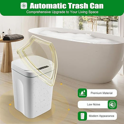 Kitchen Trash Can, 4.22 Gallon Small Motion Sensor Smart Trash Can, Automatic Touchless Garbage Can with Lid for Kitchen Bathroom Bedroom Office