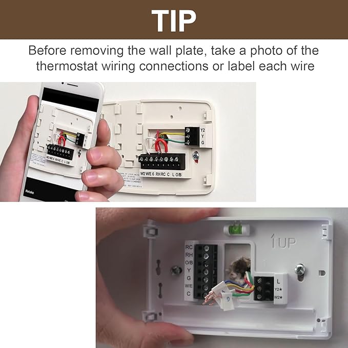 F61-2663 Wall Plate for Sensi Wi-Fi Programmable Thermostat, White Smart Thermostat Wall Plate Cover - 1 Pca