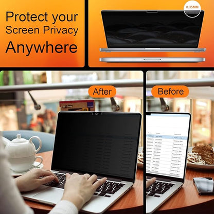 Mamol Privacy Screen for MacBook Air 15 Inch 2023-2026 (M2 M3 M4 M5), Magnetic Removable Anti Glare Blue Light Filter Protector