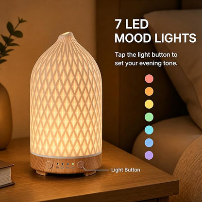 Gooamp 200ML Ceramic Essential Oil Diffuser for Home, Stone Diffuser