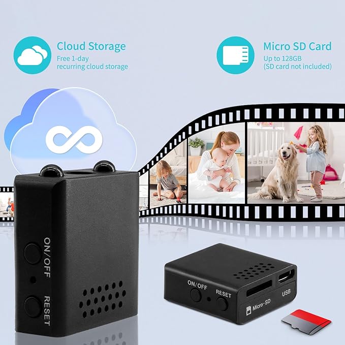 2026 Only 0.5 Inch Mini Security Indoor HD 1080P Camera Small Home WiFi Micro Nanny Cam with Wide Angle,Cloud & SD Storage,Night Vision,Can No Need WiFi Cams Indoor Tiny Cameras for House Outdoor