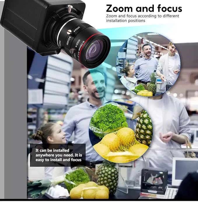 2K 4MP HD Mini CCTV POE WDR AI Box Bullet Netwok IP Security Camera 1/1.8" 6-12mm F1.6 Varifocal Lens Human Vehicle Motion Detection Face Record XMEYE