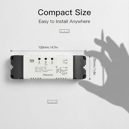 WiFi Linear Actuator Module, Motor Controller with Tuya Smart Life App, Alexa Voice Control, RF433 Remote, Forward Reverse Switch & WiFi Timer Switch for Automation (AC 85V-220V)