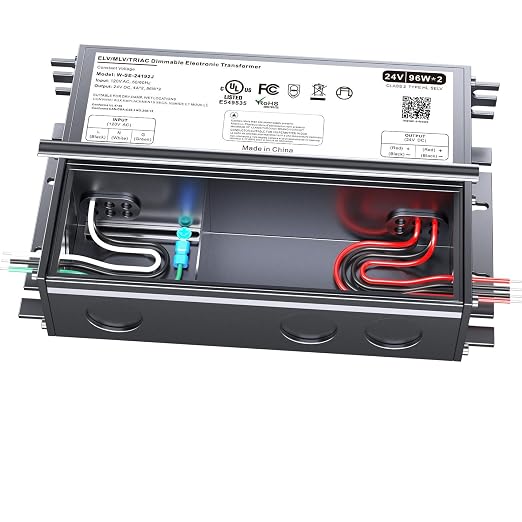 Dimmable LED Driver 192W 24V for Lutron & Leviton Dimmer, Triac/ELV/MLV AC to DC Power Supply Transformer for LED Strip Light Dimmable, Constant Voltage Projects, UL&FCC-Listed, Class 2
