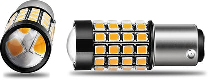 Alla Lighting 1000Lm 51-SMD Extremely Super Bright Amber Yellow BAY15D 7528 2357NA 1157 LED Bulbs High Power 2835 Chipsets LED Lights Lamps Replacement