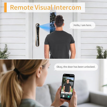 EIYSIE Video Smart Lock with Camera & Doorbell, 8-in-1 WiFi Keypad Deadbolt