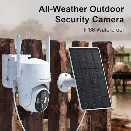 No WIFI Security Camera No Internet Needed, 4G LTE Cellular Security Camera Outdoor Wireless, Solar Camera for Home Security, PIR Motion Detction, 2K Color Night Vision, IP66 Waterproof, 2 Pack