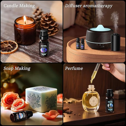Aluminum Alloy Waterless Essential Oil Diffuser for Home Rechargeable Scent Diffusers with 4 Timer Settings, 3 Mist Levels with Vehicle Mode for Car Room Studio Office, Black Metal,100ml (Gift Set)