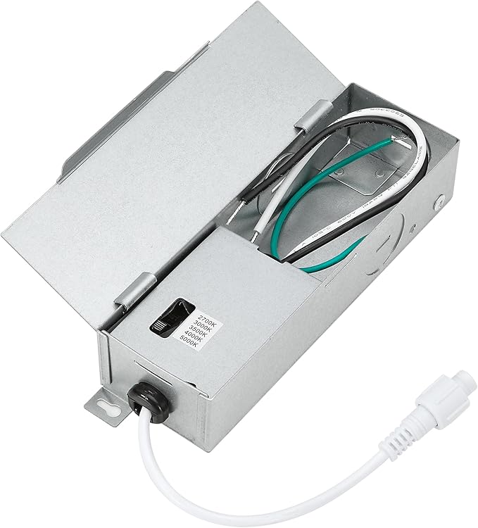 Maxxima 2 in. Ultra-Thin Recessed Anti-Glare LED Downlight - Canless IC Rated, 5 Color Temperature Selectable 2700K/3000K/3500K/4000K/5000K, Dimmable Round White Trim Black Baffle, 90 CRI