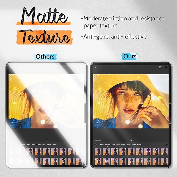 Mamol [2 Pack] Paper Screen Protector for iPad 11th generation (A16, 2025)/ 10th generation (2022), Write and Draw Like on Real Paper/Matte/High Sensitive/Anti Glare