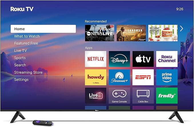 Roku Smart TV 2026 – 65-Inch Select Series, 4K QLED TV – Roku TV with Voice Remote – Flat Screen QLED Television with Wi-Fi for Streaming Live Local News, Sports, & Movies – Bluetooth Headphone Mode