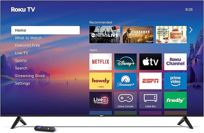 Roku Smart TV 2026 – 65-Inch Select Series, 4K QLED TV – Roku TV with Voice Remote – Flat Screen QLED Television with Wi-Fi for Streaming Live Local News, Sports, & Movies – Bluetooth Headphone Mode