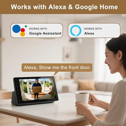 Doorbell Camera Wireless,2K FHD Head-to-Toe Video, no Subscription,Two-Way Talk, Smart Home Video Doorbell with Chime,Battery Powered,Motion Detection & Alerts,Works with Alexa & Google(2.4G WiFi)