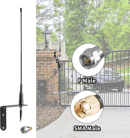 Extended Long Range 433Mhz 433.92MHz Flexible Whip Receiver Antenna for Remote GTO Mighty Mule LiftMaster Ghost Etc Smart Gate Door Opener Alarm System Signal Booster，Distance up to 500 ft+, Eifagur