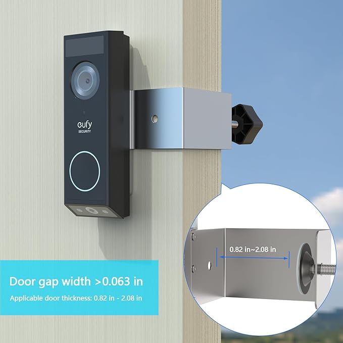 Anti-Theft Mount for eufy Security Video Doorbell E340, Doorbell Camera Holder for eufy doorbell e340, Doorbell Mounting Bracket Corner Mount Wedge Stand Kit Accessory for Eufy Video Doorbell E340