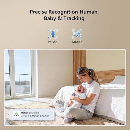 3MP Indoor Security Camera with 32GB SD Card - Pan/Tilt WiFi Camera with Motion Detection & Smart Night Vision for Baby & Pet Monitoring, Supports Cloud Storage