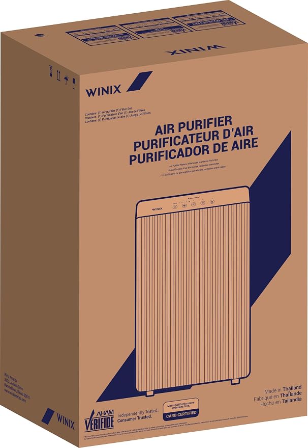 WINIX 5510 Air Purifier (New Generation of 5500-2 with App Support) for Home Large Room Up to 1881 Ft² in 1 Hr, True HEPA, High Deodorization Carbon Filter and Auto Mode, Captures Pet Allergies, Smoke