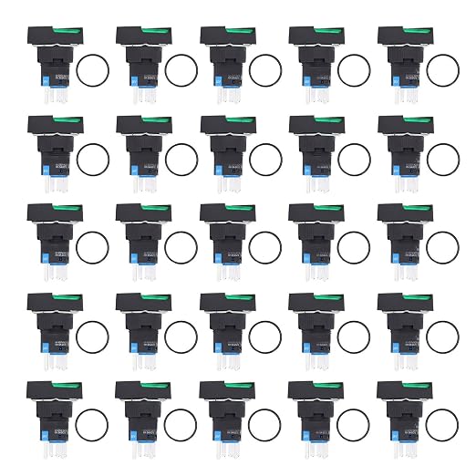Push Button Switch 16mm Self Locking Design (Green)