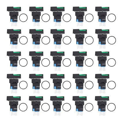 Push Button Switch 16mm Self Locking Design (Green)