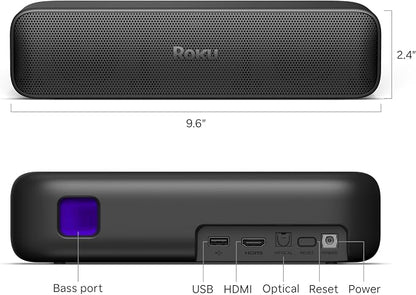 Roku Streambar SE, 4K Soundbar with Built-in Streaming Device | TV Soundbar with Built-in 4K/HD/HDR Streaming & Front Facing Speakers - Included Remote Control