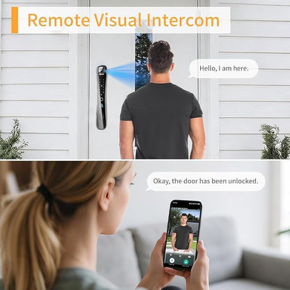 EIYSIE WiFi Deadbolt Lock with Camera & Video Doorbell, 8-in-1 Keyless Lock