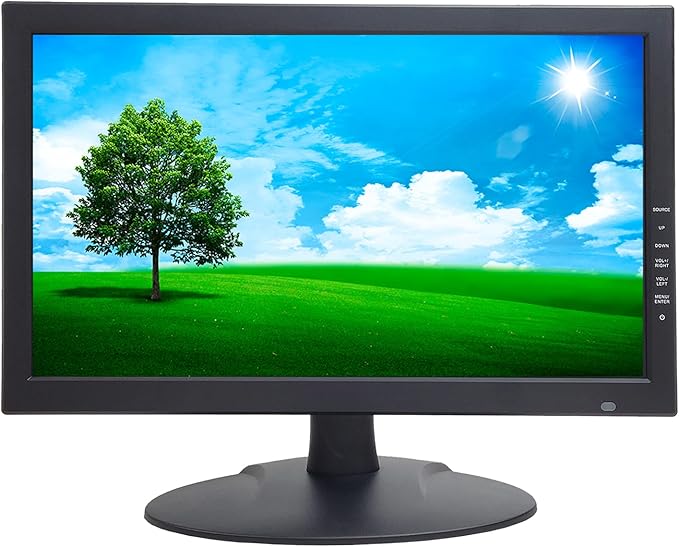 1stPV Precision 18.5" Scaled 4K Security LED Monitor, Super Sampling Anti-Aliasing (SSAA) for Ultra-Smooth, Pixel-Perfect Detail, HDMI Scaled 4K/8MP, BNC In/Out, VGA, Ideal for DVR 24/7 Surveillance