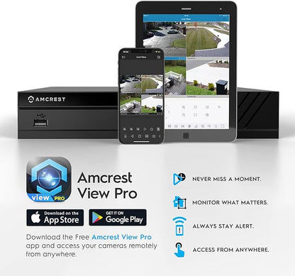 Amcrest 4K 16CH NVR (1080p/3MP/4MP/5MP/8MP) Network Video Recorder - Supports up to 16 x 8MP/4K IP Cameras, 16-Channel Supports up to 10TB HDD (Not Included) NV4116-A2