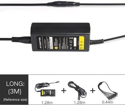 Fancy Buying Security Camera Power Adapter 12V 5A 100V-240V AC to DC 8-Way Power Splitter Cable FCC Certified LED Power Transformers-Fits Analog/AHD DVR/Camera, RGB LED Strip Lights