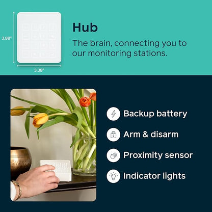 Cove 6-Piece DIY Home Security System, 3-Month Monitoring | Free Camera Ships Separately After Account Setup, DIY Setup, Professional Monitoring, Expandable System, One App Control