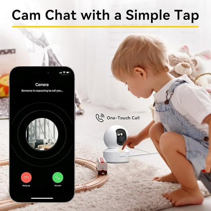 BoyKeep 2K Indoor Security Camera 5G/2.4GHz Wi-Fi Cameras for Baby/Elder/Dog/Pet Camera with Phone app, 2-Way Audio Baby Monitor Camera, Night Vision, Cloud & SD Card Storage