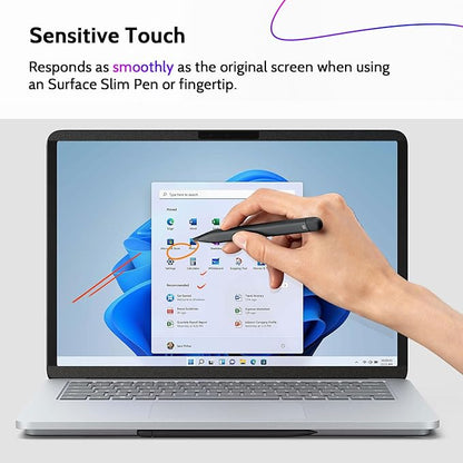 Peslv Magnetic Privacy Screen for Microsoft Surface Laptop Studio 2/1 14.4-Inch, Removable Anti Blue Light Glare Filter, Black Security Private Spy Block Protector