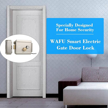 Smart Electric Gate Door Lock Secure Electric Metallic Lock Electronic Door Lock Door Access Control for Home Office Apartment Warehouse