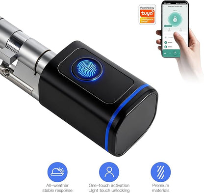 Intelligent Door Locks Fingerprint IC Card Key Cell Phone Application Household Intelligent Electronic Locks Applicable to Wooden Iron Security Door