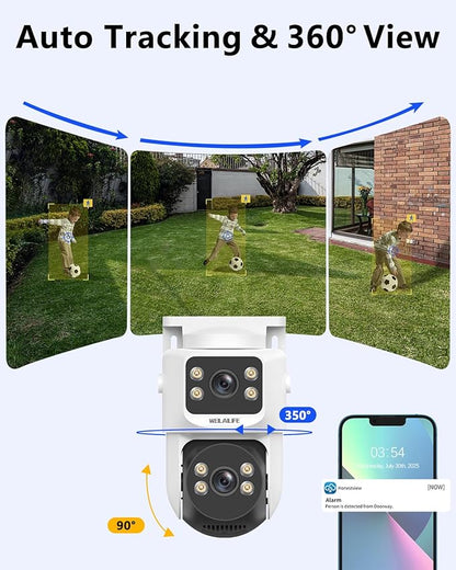 【All-in-One Security System】 4K Wired Security Camera System, Outdoor POE PTZ IP Cameras, Home Video Surveillance Camera Systems