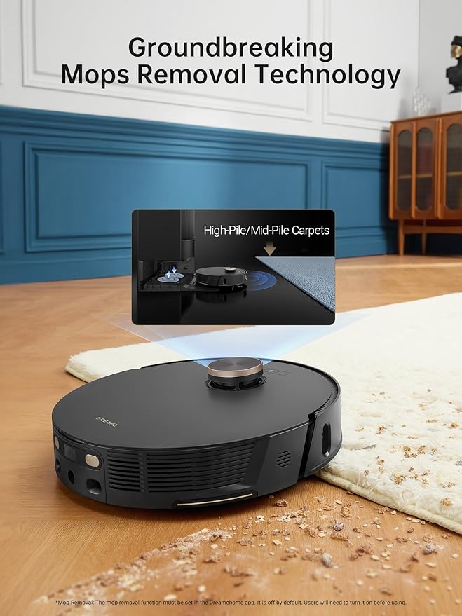 DREAME L30 Ultra Robot Vacuum, 136°F Hot Water Mop-Self-Cleaning, Mops Self-Drying, Mop-Extend, Raising, Refilling, Auto-Empty, 7,300Pa Suction, AI Action and 3D Navigation