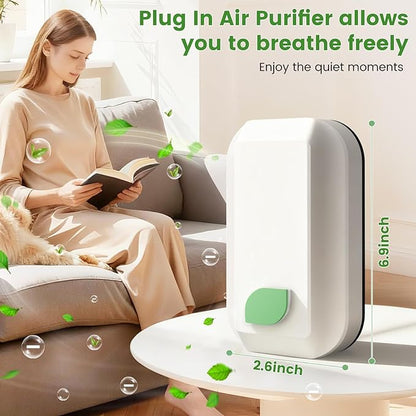 6Pack Plug In Ionic Air Purifier,Negative Ion Air Purifier for Home Portable Plug-In Air Ionizers for Smoke, Pets Smell Quiet Mini Air Freshener for Home, Bedroom, Office, Living Room (6)