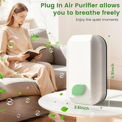 6Pack Plug In Ionic Air Purifier,Negative Ion Air Purifier for Home Portable Plug-In Air Ionizers for Smoke, Pets Smell Quiet Mini Air Cleaner for Home, Bedroom,Living Room (6)