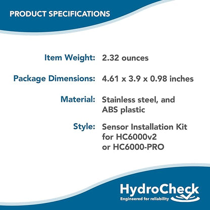 Sensor Installation Kit for HC6000V2 & HC6000 For Float Switches - Eliminates Stray Paths, Prevents False Triggers from High Iron & Mineral Content Water - 3/4 PVC Pipe Not Included