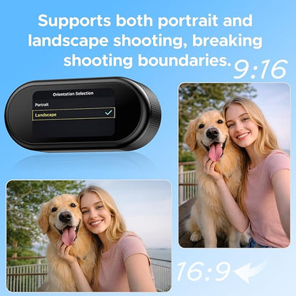 4K Mini Body Camera with 64GB Card, 1.47" Display Wearable POV Camera, Action Camera with Magnetic Mount, One-Button Recording Portable Camcorder, WiFi App Control for Vlogging Travel Security