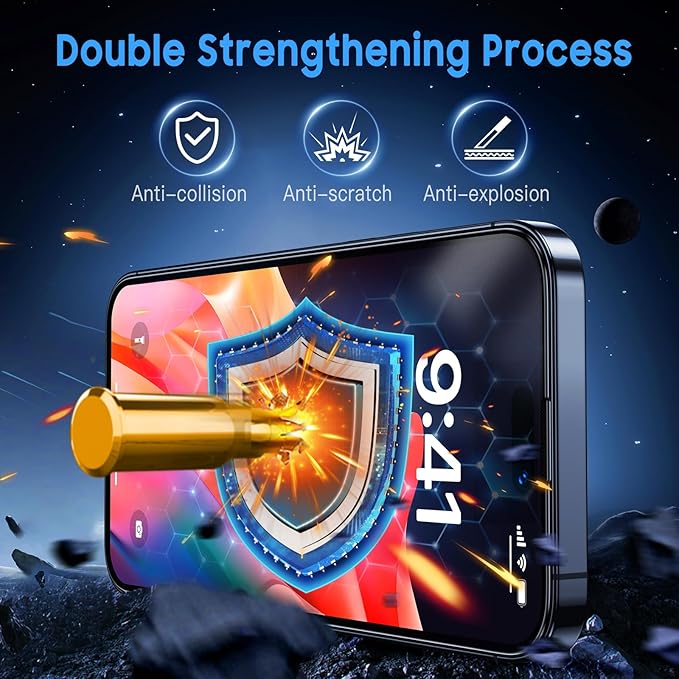 Uyiton for iPhone 14 Pro Max Matte Screen Protector, Anti-Fingerprint [Easy to Install] Anti-Reflection Shatterproof Full Coverage [Case Friendly] Anti-Glare 9H Tempered Glass Screen Cover, 2 Packs