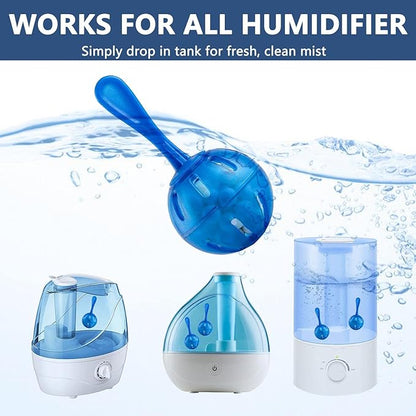 Humidifier Cleaner Ball, 10 Pack, Silver Ion Humidifier Tank Cleaner, Prevents Hard Water Build-up & Mold, Long-Lasting Water Purifier for All-Season Use, Fits Most Humidifiers, Fish Tanks & Vases