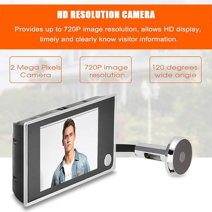 Digital Peephole Viewer Doorbell Mini HD Smart Security Camera 3.5 inches Indoor LCD Screen