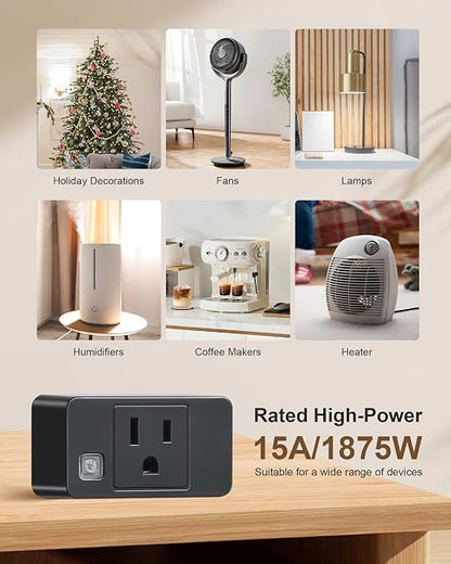 Remote Control Outlet with All On/Off Switch, 200FT Range, Black