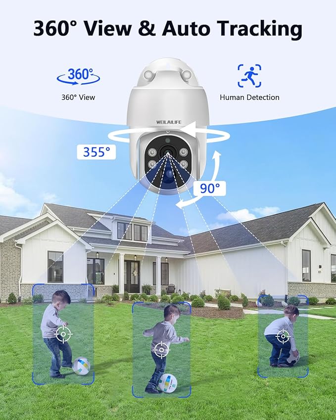 【90 Days Storage & 2-Way Audio】 4K Wired Security Camera System, Home Video Surveillance Systems, Outdoor POE Security Cameras, IP Camera System, Surveillance DVR Kits