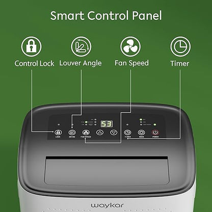 Waykar 150 Pints Energy Star Dehumidifier for Spaces up to 7,000 Sq. Ft at Home, in Basements and Large Rooms with Drain Hose and 2.11 Gallons Water Tank
