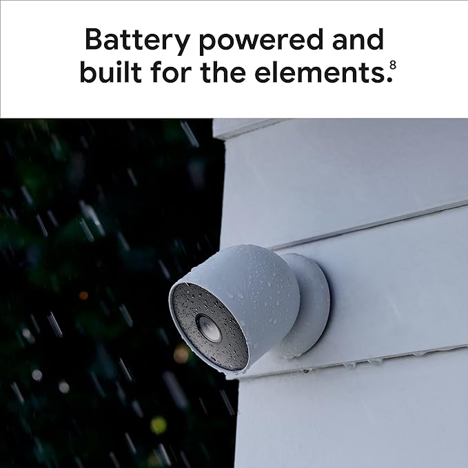 Google Nest Cam Outdoor or Indoor, Battery - 2nd Generation - 2 Count (Pack of 1) (Renewed)